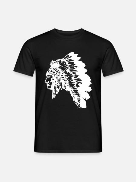 Indianer - Männer T-Shirt - Schwarz