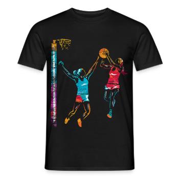 Flinker Netzball Mannschaftssport - Männer T-Shirt - Schwarz - Vorne - AI Model Male 178 light (178cm)