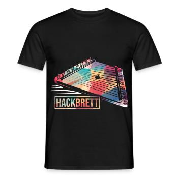 Beschwingtes Hackbrett Trachtenfest - Männer T-Shirt - Schwarz - Vorne - AI Model Male 178 light (178cm)