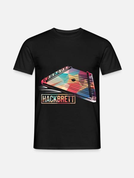 Beschwingtes Hackbrett Trachtenfest - Männer T-Shirt - Schwarz