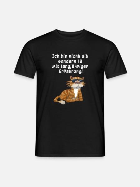 Ich bin nicht alt...(Katze) - Männer T-Shirt - Schwarz