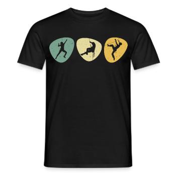 Klettern Kletterer Kletterhalle Boulder Bouldern - Männer T-Shirt - Schwarz - Vorne - AI Model Male 178 light (178cm)