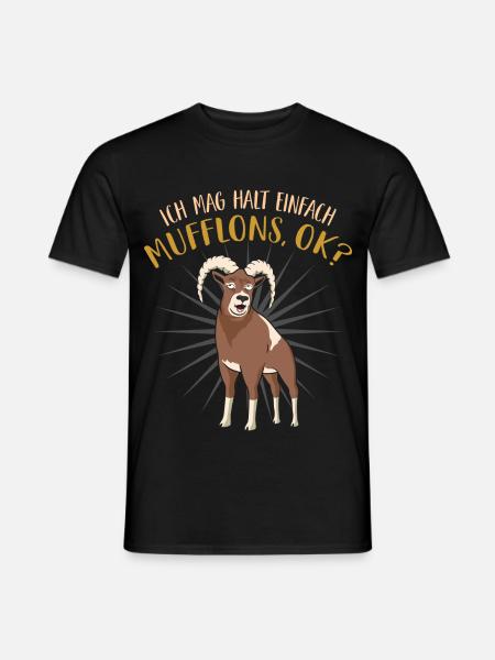 Mufflon - Männer T-Shirt - Schwarz