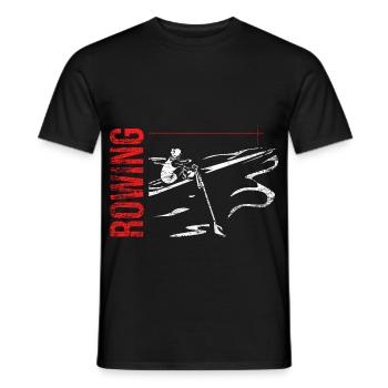 Pfeilschneller Ruderer Wettkampf - Männer T-Shirt - Schwarz - Vorne - AI Model Male 178 light (178cm)