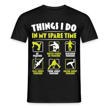 Dinge, die ich in meiner Freizeit mache Parkour Tr - Männer T-Shirt - Schwarz - Vorne - AI Model Male 178 light (178cm)
