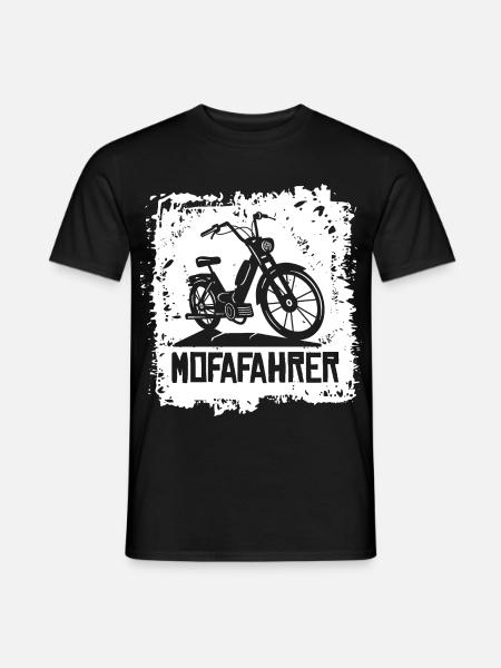 Mofafahrer Mofa Fahrer Mokick Moped - Männer T-Shirt - Schwarz