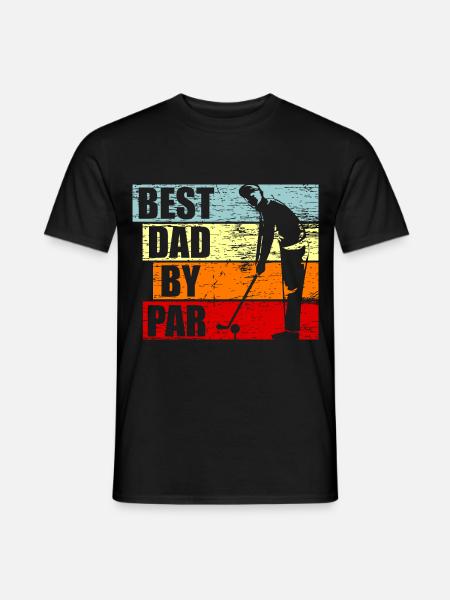 Golfer Dad Golf Papa Funny Father's Day - Männer T-Shirt - Schwarz