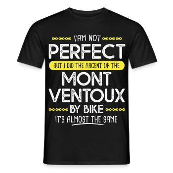 i m not perfect Mont ventoux by bike funny cycling - Männer T-Shirt - Schwarz - Vorne - AI Model Male 178 light (178cm)