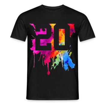 20 ANS 20 ANNIVERSAIRE - T-shirt homme - noir - Devant - AI Model Male 178 light (178cm)