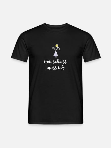 Nen Scheiss muss ich - Männer T-Shirt - Schwarz