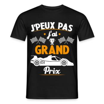 Je peux pas j'ai Grand Prix - T-shirt homme - noir - Devant - AI Model Male 178 light (178cm)