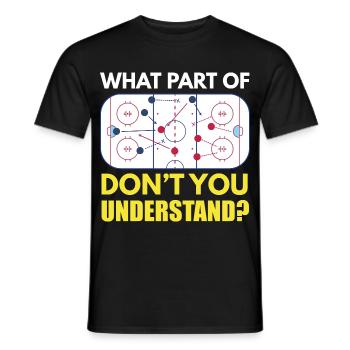 Eishockey Trainer Trainingsboard Theorie - Männer T-Shirt - Schwarz - Vorne - AI Model Male 178 light (178cm)