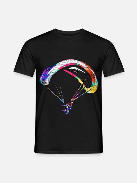 Adrenalinstarker Gleitschirm Flieger - Männer T-Shirt - Schwarz