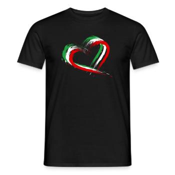 Iran Flagge Herz Farben - Männer T-Shirt - Schwarz - Vorne - AI Model Male 178 light (178cm)