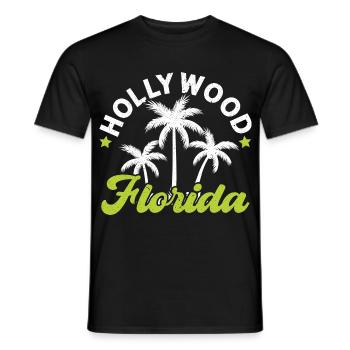 Hollywood Florida American USA Vacation Travel - Männer T-Shirt - Schwarz - Vorne - AI Model Male 178 light (178cm)