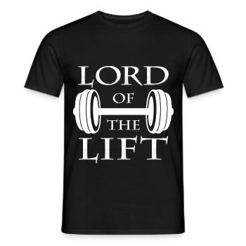 dumbbell - Men's T-Shirt - black - Front - AI Model Male 178 light (178cm)