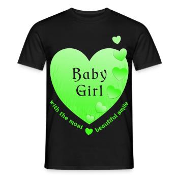 girl baby girl - Männer T-Shirt - Schwarz - Vorne - AI Model Male 178 light (178cm)