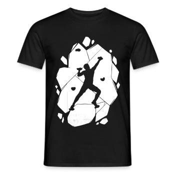 Bouldern Klettern Boulder Bergsteiger - Männer T-Shirt - Schwarz - Vorne - AI Model Male 178 light (178cm)