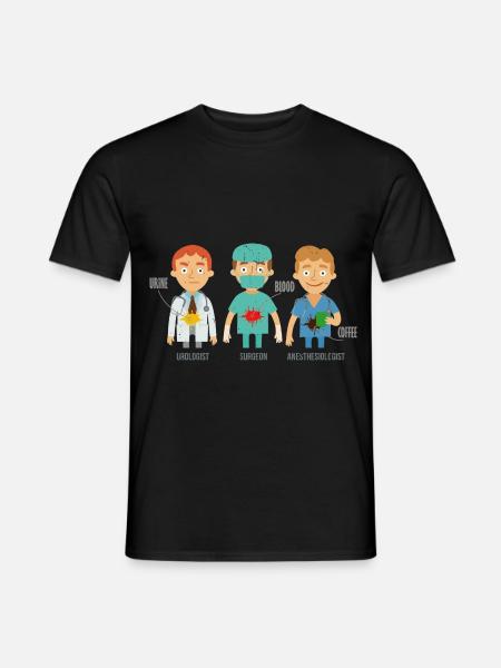 Schlafmütziger Anästhesist Narkose - Männer T-Shirt - Schwarz