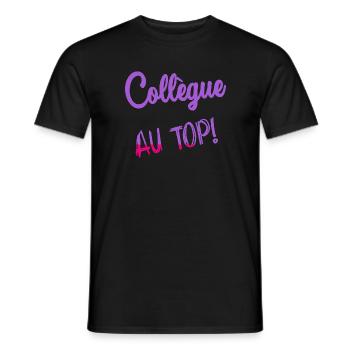 KOLLEGE - Männer T-Shirt - Schwarz - Vorne - AI Model Male 178 light (178cm)