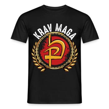 Krav Maga - Männer T-Shirt - Schwarz - Vorne - AI Model Male 178 light (178cm)