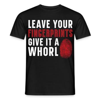 Hinterlasse deine Fingerabdrücke Hinterlasse einen - Männer T-Shirt - Schwarz - Vorne - AI Model Male 178 light (178cm)
