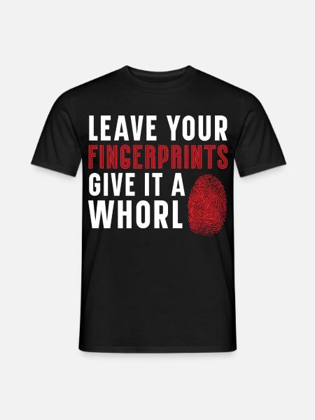 Hinterlasse deine Fingerabdrücke Hinterlasse einen - Männer T-Shirt - Schwarz