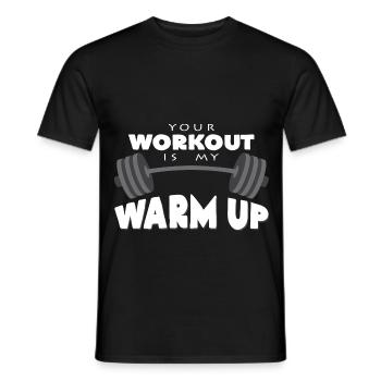 dumbbell - Men's T-Shirt - black - Front - AI Model Male 178 light (178cm)