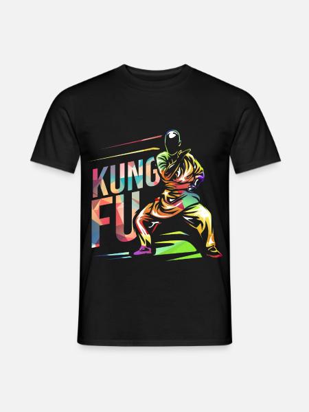 Blitzschneller Kung Fu Schwarzgurt - Männer T-Shirt - Schwarz
