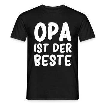 Opa ist der Beste - Männer T-Shirt - Schwarz - Vorne - AI Model Male 178 light (178cm)