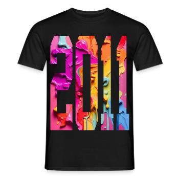 BUNT 15TH BIRTHDAY 2011 - Men's T-Shirt - black - Front - AI Model Male 178 light (178cm)