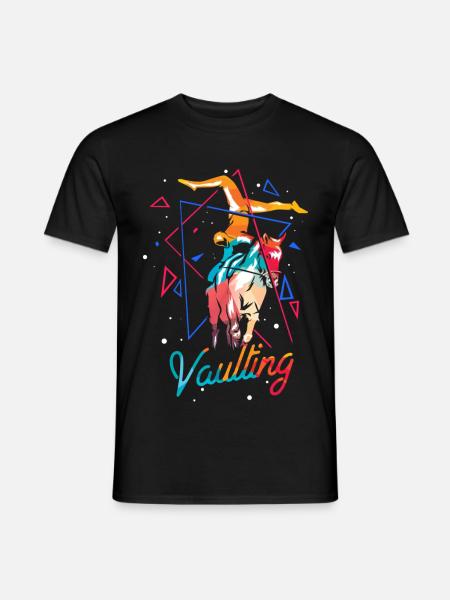 Schwungvolle Voltigiererin Turnierkür - Männer T-Shirt - Schwarz