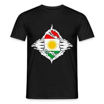 Kurdistan Kurde Flagge - Männer T-Shirt - Schwarz - Vorne - AI Model Male 178 light (178cm)