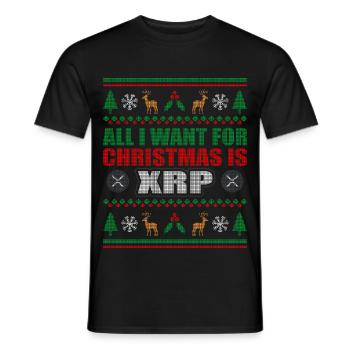 Christmas XRP Investor - Männer T-Shirt - Schwarz - Vorne - AI Model Male 178 light (178cm)