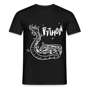 Anmutige Python Terrarienfreund - Männer T-Shirt - Schwarz - Vorne - AI Model Male 178 light (178cm)