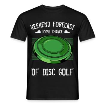 Frisbee - Men's T-Shirt - black - Front - AI Model Male 178 light (178cm)