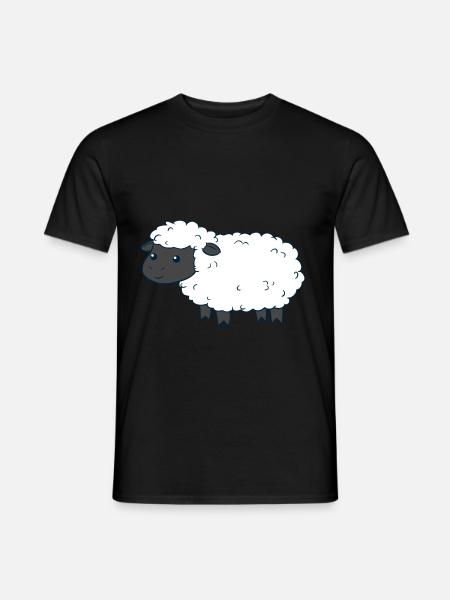 Cute Sheep - Männer T-Shirt - Schwarz