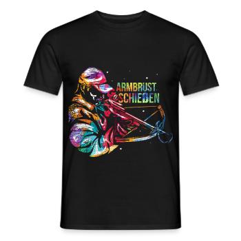 Wackerer Armbrustschütze Mittelalter - Männer T-Shirt - Schwarz - Vorne - AI Model Male 178 light (178cm)