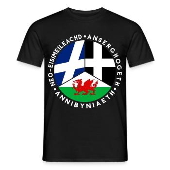 Schottische, walisische, kornische Unabhängigkeit, keltisch - Männer T-Shirt - Schwarz - Vorne - AI Model Male 178 light (178cm)