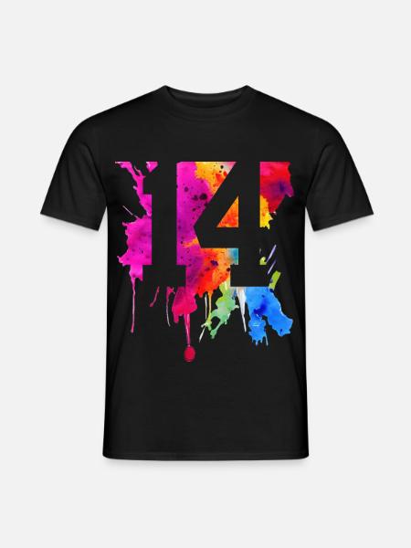 14 YEARS 14TH BIRTHDAY - Men's T-Shirt - black