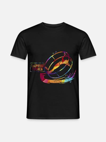 Schwindelfreie Rhönrad Turnerin - Männer T-Shirt - Schwarz