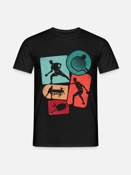 Tischtennisspieler Herren Tischtennis Kinder - Männer T-Shirt - Schwarz