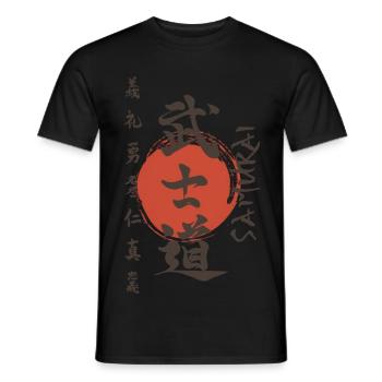 Kampfkunst Sonnenkreis Zen Schrift - Männer T-Shirt - Schwarz - Vorne - AI Model Male 178 light (178cm)