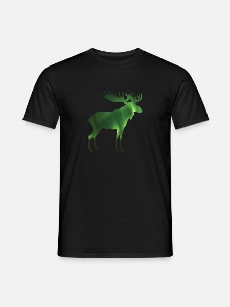 elch skandinavien - Männer T-Shirt - Schwarz