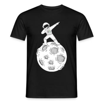 Mond Astronaut Dab Dabbing Moon - Männer T-Shirt - Schwarz - Vorne - AI Model Male 178 light (178cm)