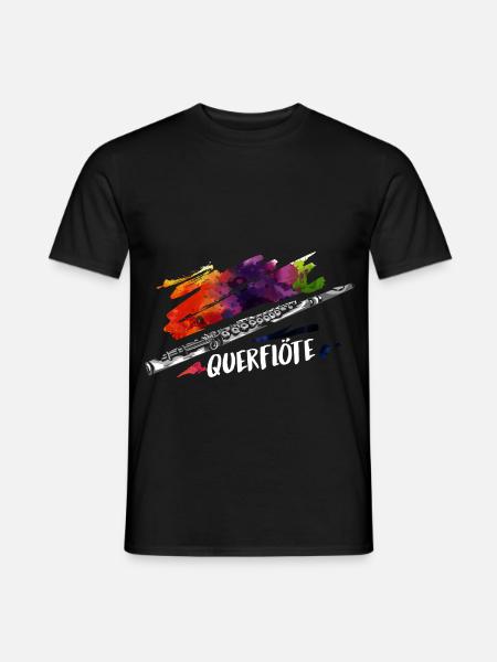 Strahlende Querflöte Jazzorchester - Männer T-Shirt - Schwarz