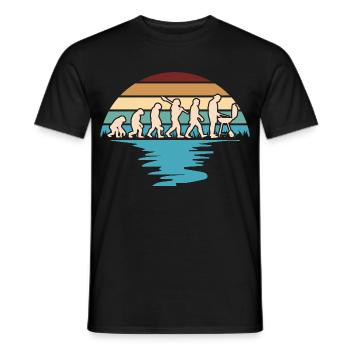 Grill Evolutions Shirt - Neandertaler bis Grillmei - Männer T-Shirt - Schwarz - Vorne - AI Model Male 178 light (178cm)