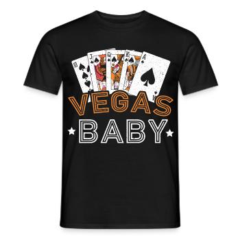 Vegas Baby Glücksspiel Kasino Las Vegas Nevada Str - Männer T-Shirt - Schwarz - Vorne - AI Model Male 178 light (178cm)