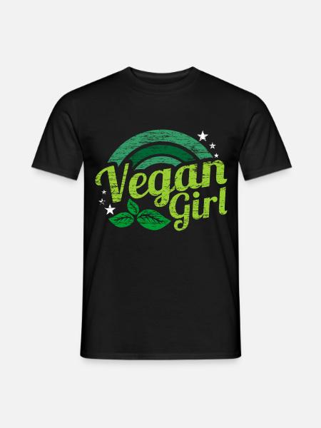 Veganerin Geschenk - Männer T-Shirt - Schwarz