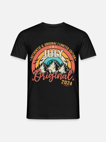 Juli 2024 Juli Geburtstag 2024 Juli - Männer T-Shirt - Schwarz